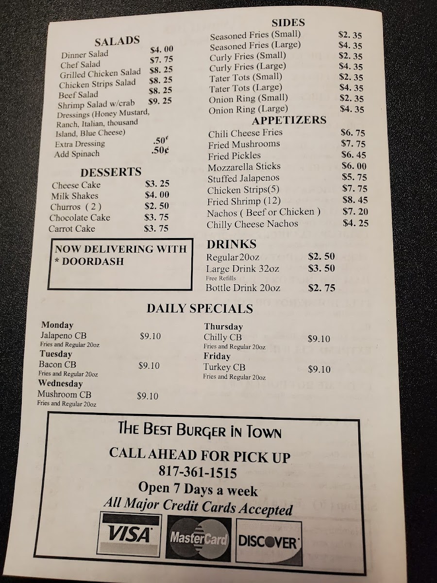 J's Restaurant Menu - Image 5